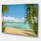 Designart - Palms at Caribbean Beach - Seashore Photo Canvas Art Print